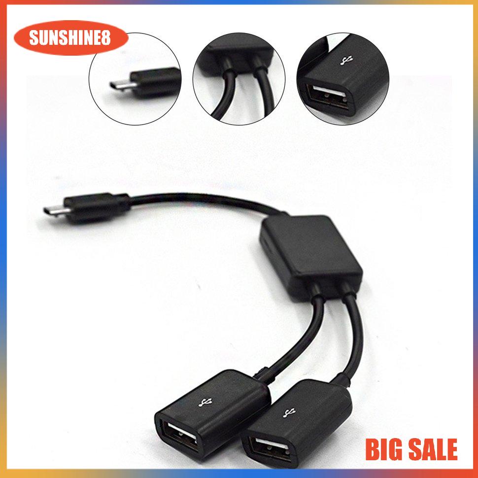 【SUN】Bộ mở rộng điện thoại di động 2 trong 1 Typec OTG USB-C Bộ chia mở rộng điện thoại di động