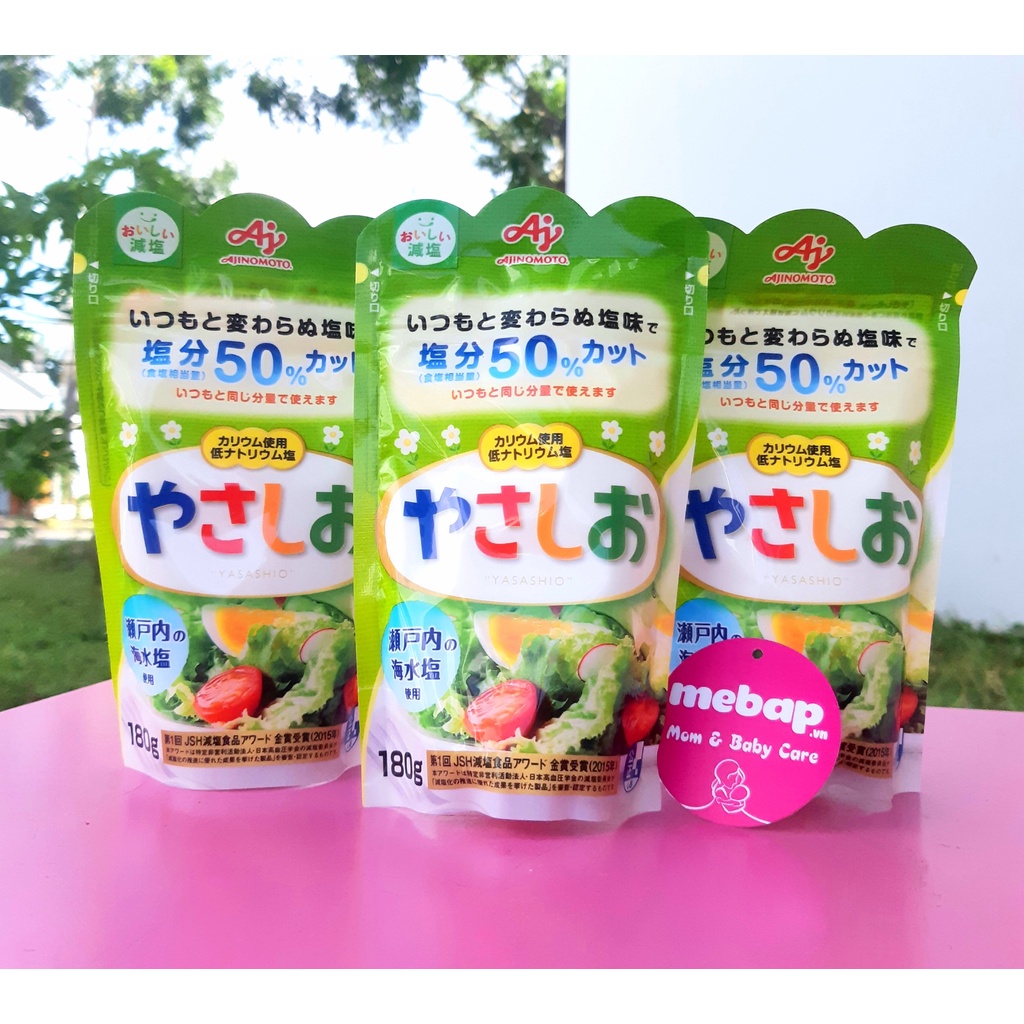 MUỐI GIẢM MẶN 50% YASAHIO AJINOMOTO CHO BÉ TỪ 1 TUỔI TRỞ LÊN