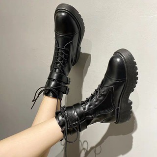 Boots đen 2 khuy hàng Quảng Châu
