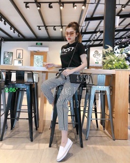 Sét áo kèm qần sọc