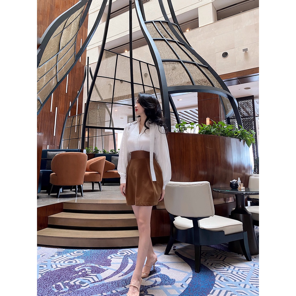Set đồ nữ CHOCOO áo sơ mi tay dài Shana Top x chân váy Ramona Skirt