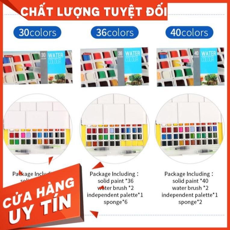 Màu nước superior dạng viên nén hộp 30 màu