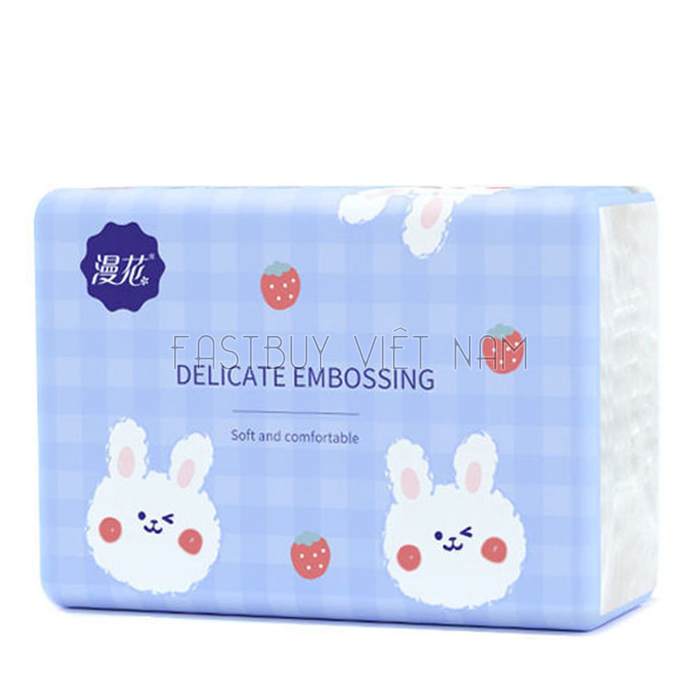 Combo 3 gói giấy ăn con thỏ siêu dai, không dính, mềm mịn