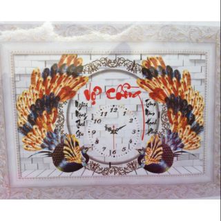 Tranh thêu 5D đồng hồ vợ chồng x8139