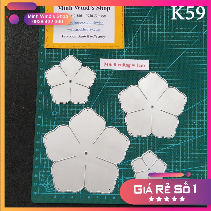 K59 - Khuôn Kim Loại Cắt Hoa Cưới