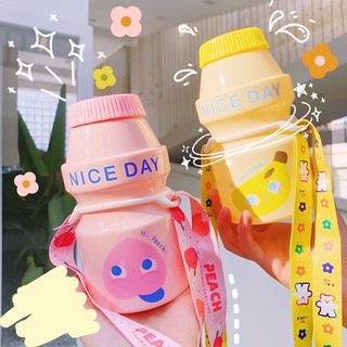 Bình Nước Bằng Nhựa Xinh Xắn Nhiều Hình Hoa Quả Dung Tích 480ml