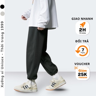 Quần jogger bo ông nỉ thun phối dây phong cách Hàn Quốc quần sweatpants thu đông dày dặn bền đẹp - Thời trang 1999