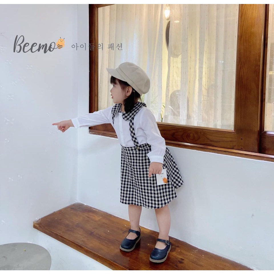 Set yếm váy kèm sơ mi cho bé