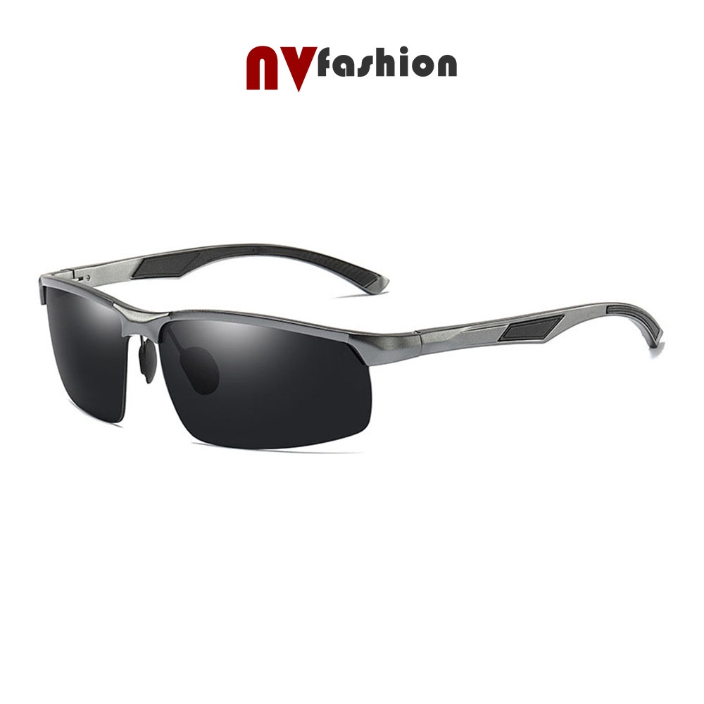 Kính mát nam phân cực NVfashion A8001, gọng hợp kim càng lò xo đàn hồi (nhiều màu)