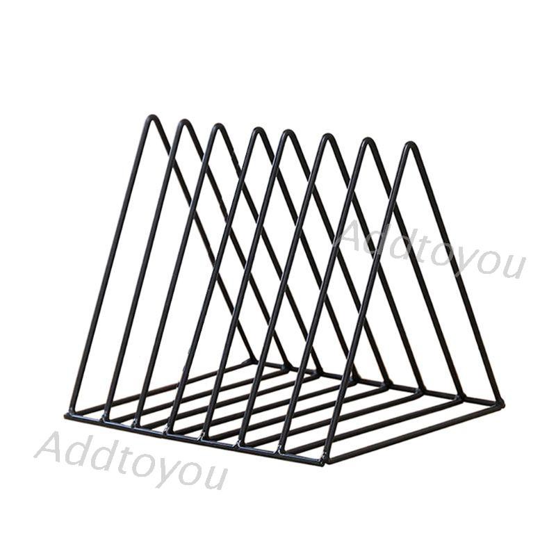 Giá đỡ bằng sắt hình tam giác giữ sách/tạp chí để bàn