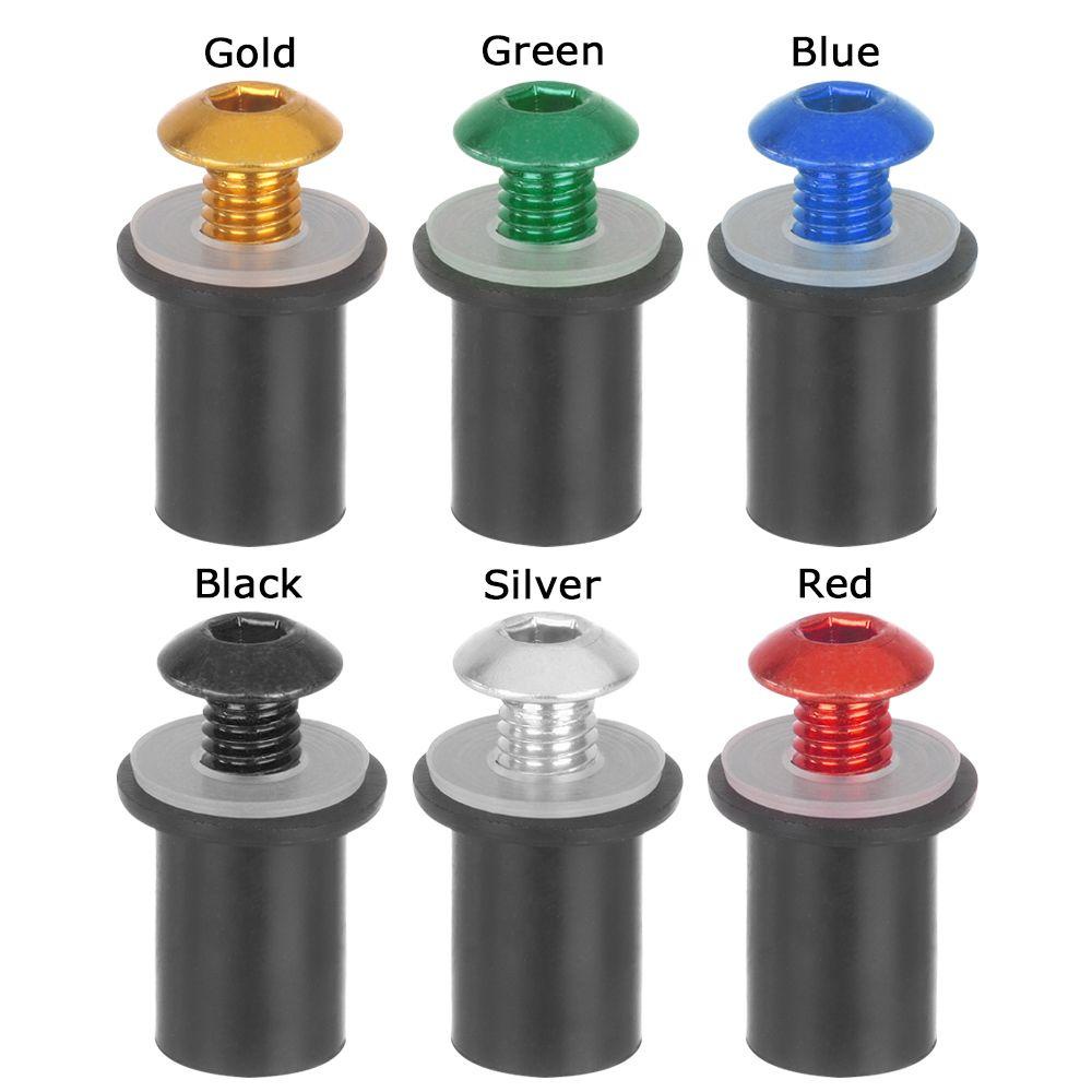 Set 10 Ốc Vít Bằng Nhôm CNC Trang Trí Kính Chắn Gió Xe Máy