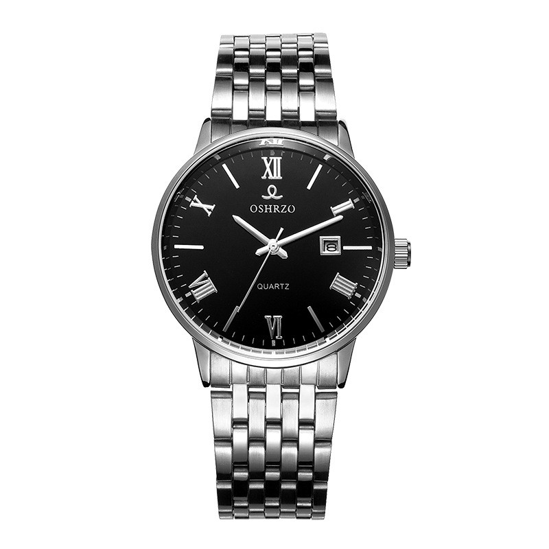 Đồng hồ nam Oshrzo Dây kim loại thép sang trọng + Tặng hộp đồng hồ + Pin