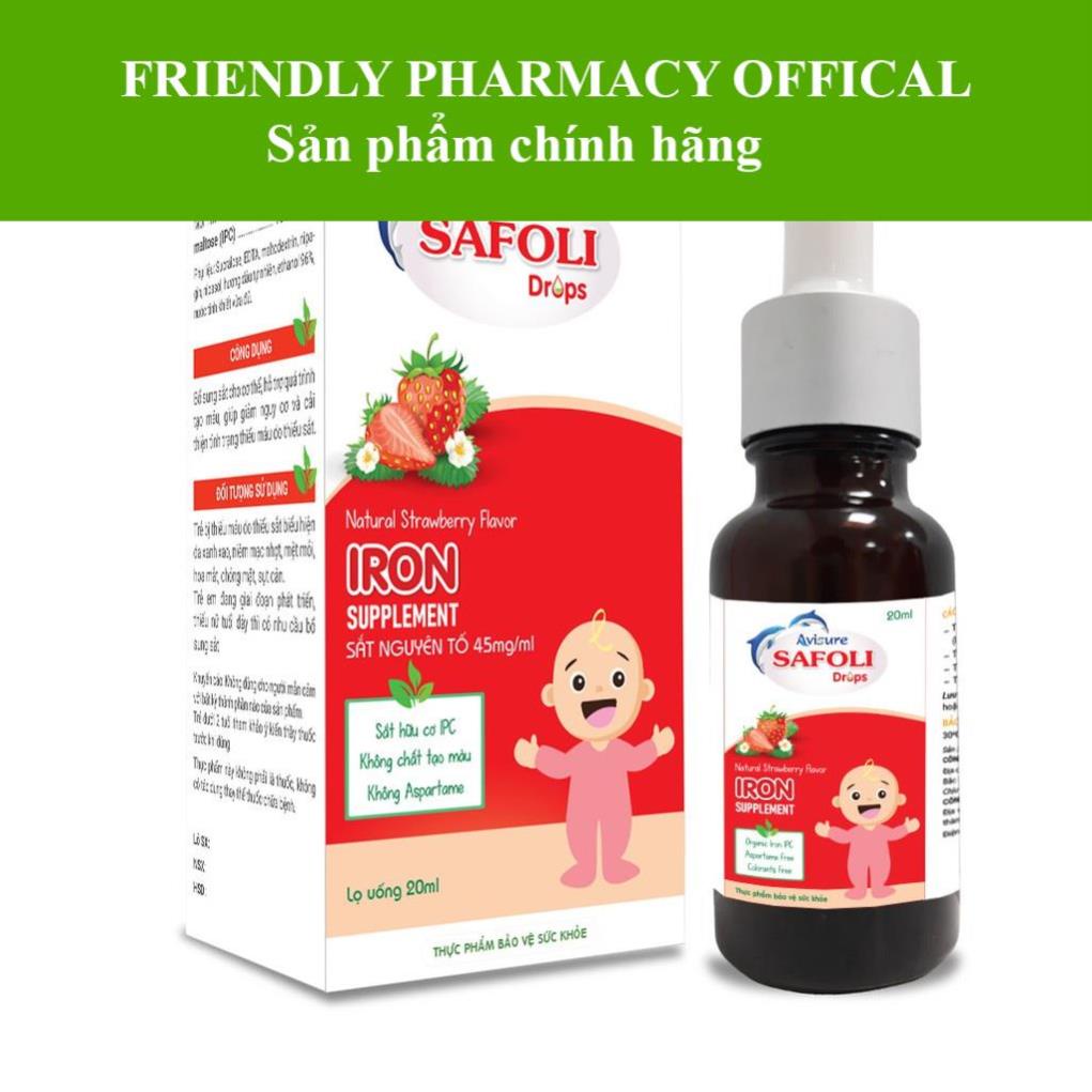 SAFOLI DROP – Sắt nhỏ giọt cho trẻ sơ sinh hỗ trợ quá trình tạo máu, bổ sung sắt cho cơ thể (20 ml)