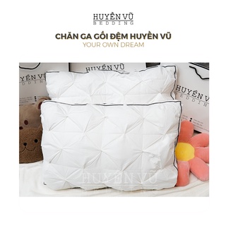 Ruột gối nhúm bông Micro giả lông vũ-CHĂN GA GỐI ĐIỆM HUYỀN VŨ