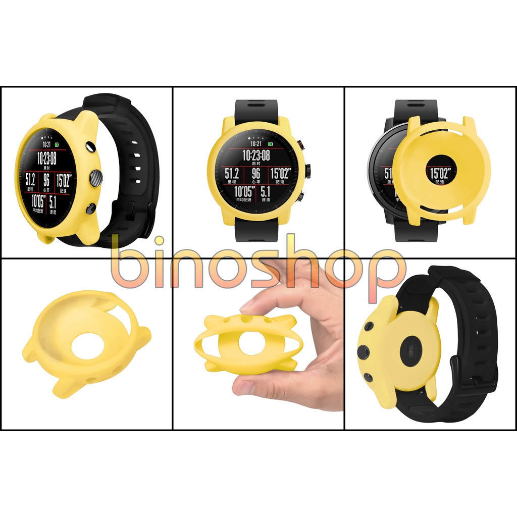 Ốp viền, case bảo vệ Silicon Amazfit 2 (Stratos, Stratos S)