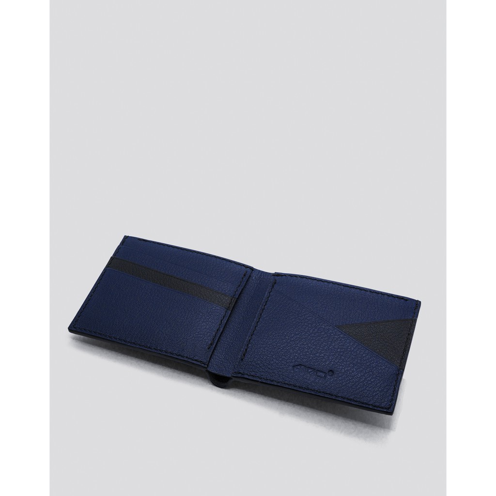 Ví nam Differ da bò Alran xanh navy nhập khẩu - Three-Box Wallets | TBBIF-DIFFER-ALRAN-XANH