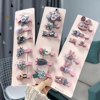 Set kẹp tóc cho bé gái dễ thương phong cách Hàn Quốc