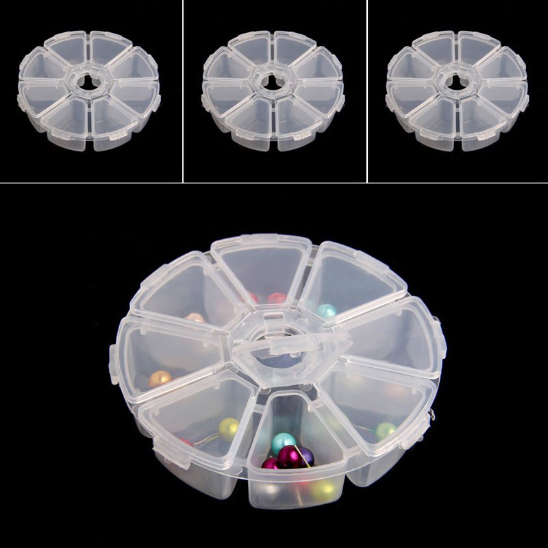 Hộp Nhựa Đựng Trang Sức 8 Ngăn Tiện Dụng Ốp