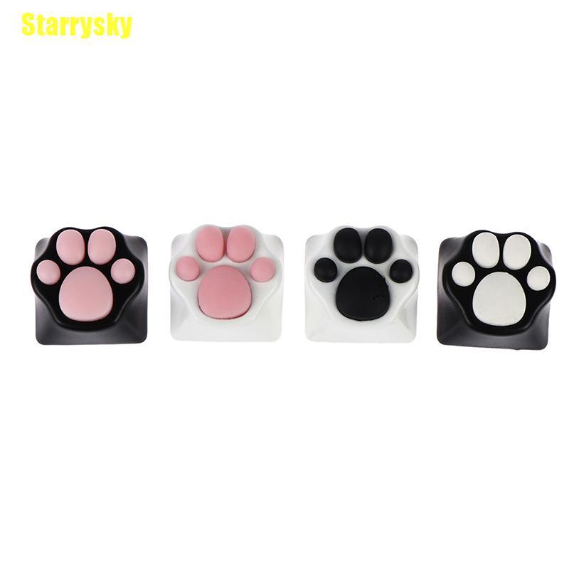 Nút Bàn Phím Bằng Silicone Abs Hình Chân Mèo Cá Tính