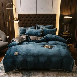 Bộ Chăn Ga Gối Nỉ Nhung Tuyết Đơn Sắc Cao Cấp Hàng Dày Dặn