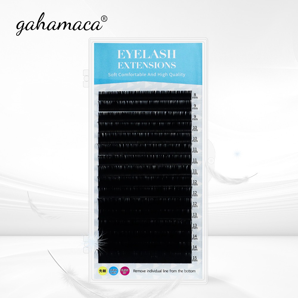 16 Hàng Mix Size 15-20mm C D Uốn mi giả tự nhiên Nối dài chồn mi cá nhân Lông mi 25mm Lash