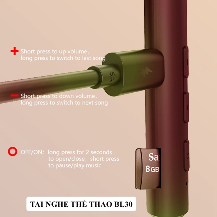 Tai nghe FONENG Bluetooth Thể Thao BL30 Chính hãng BH 12 tháng Pin 12 giờ sử dụng