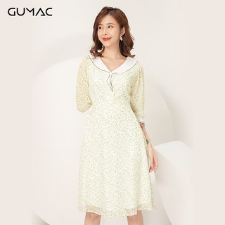 Đầm hoa cổ V GUMAC DA984