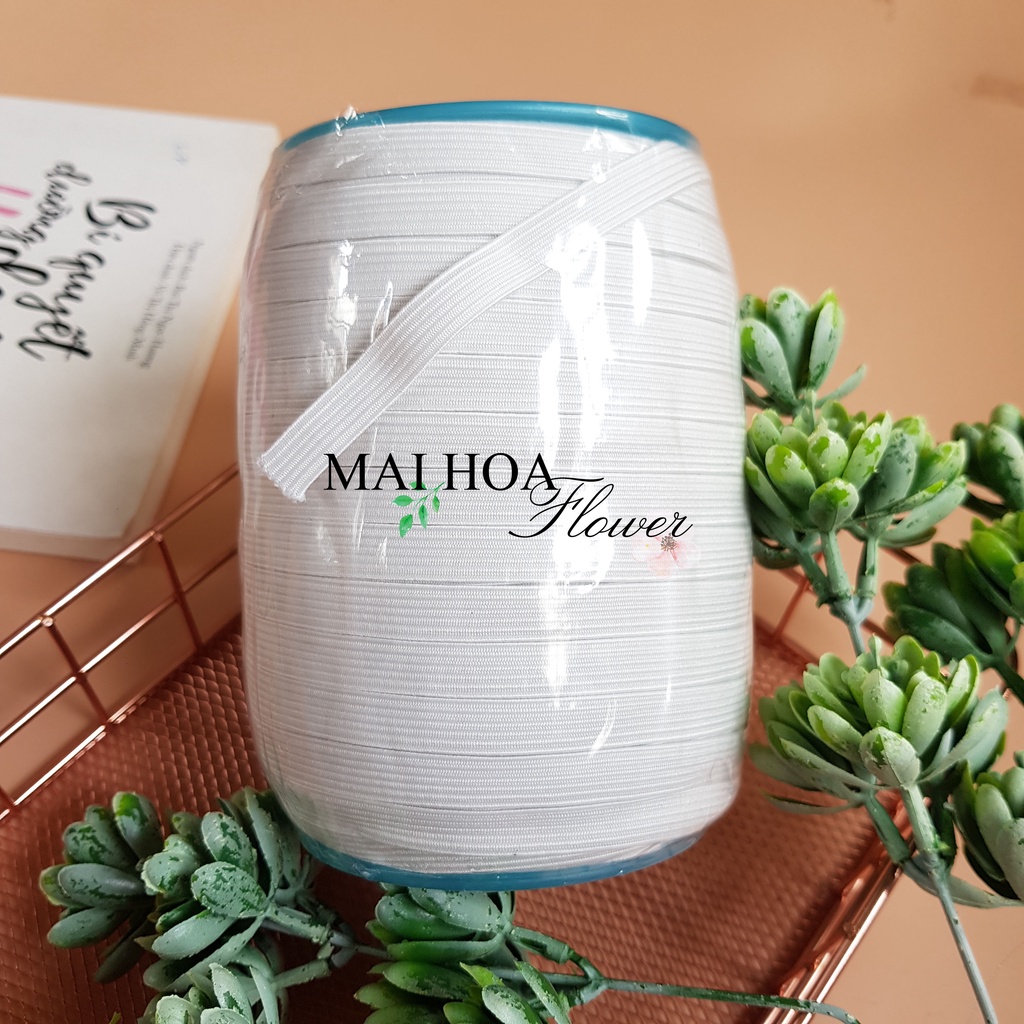 Cuộn 100 mét dây thun quần size 1cm chun quần áo co giãn tốt Maihoaflower