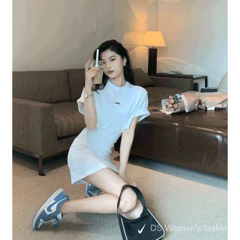 Đầm ôm eo màu trắng thanh lịch thời trang mùa hè mới 2021