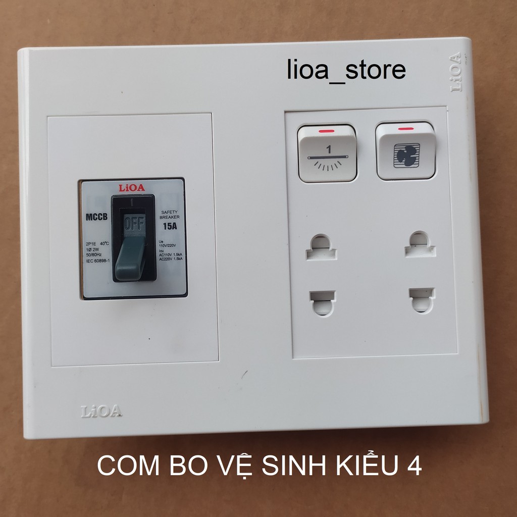 COMBO (Ổ CẮM + C/ TẮC + ÁT)PHÒNG VỆ SINH LẮP CHÌM CHỮ NHẬT