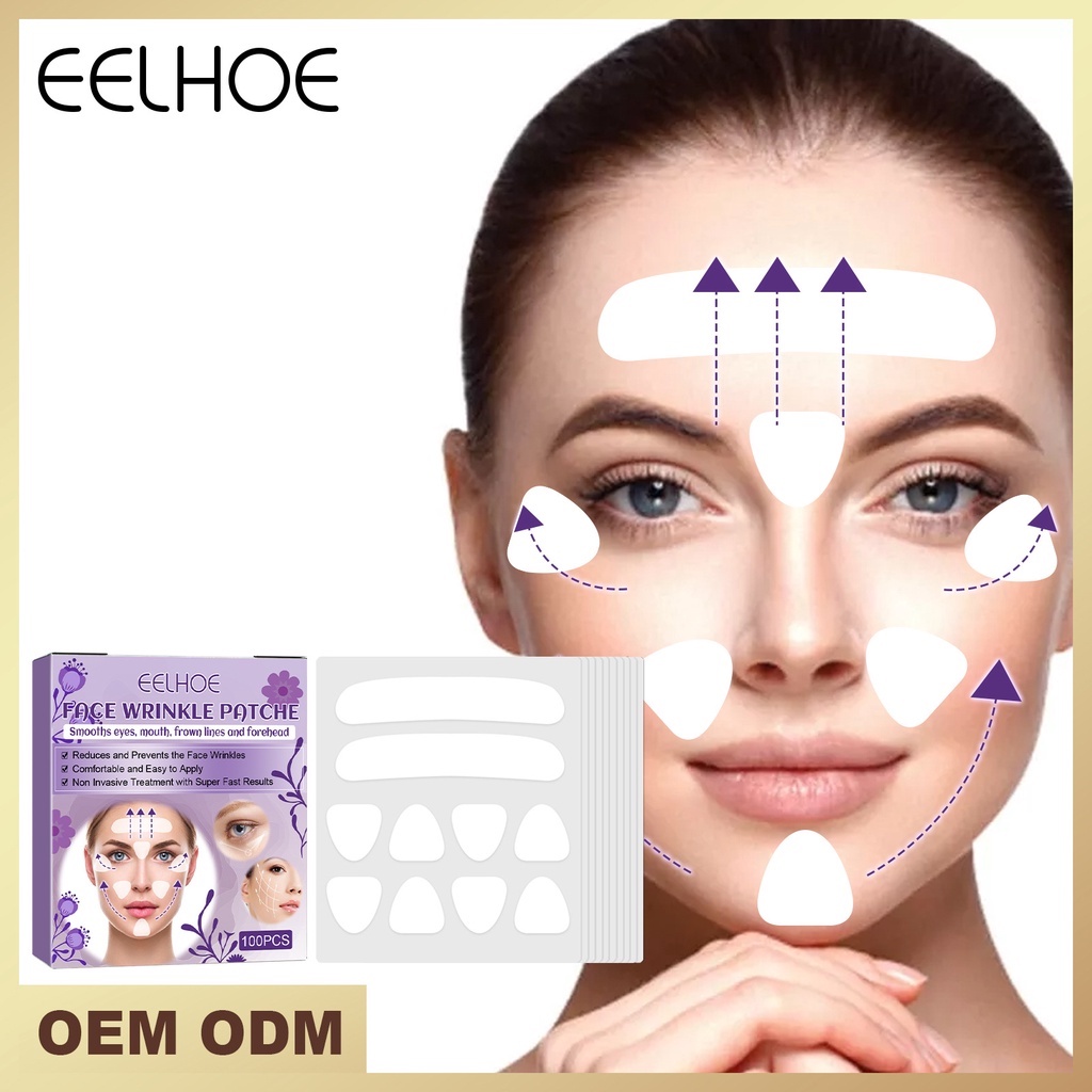 100 Miếng Dán Nâng Cơ Mặt FACE WRINKLE PATCHE Giúp Định Hình, Nâng Cơ Mặt Săn Chắc, Chống Lão Hóa Da Và Chảy Xệ