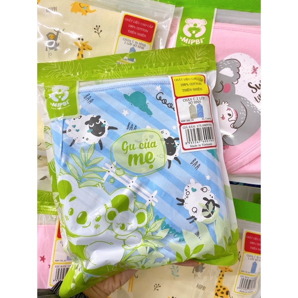 Chăn Ủ( Ủ Kén) HÀNG CHÍNH HÃNG MIPBI - 100% COTTON - Màu Sắc Đáng Yêu