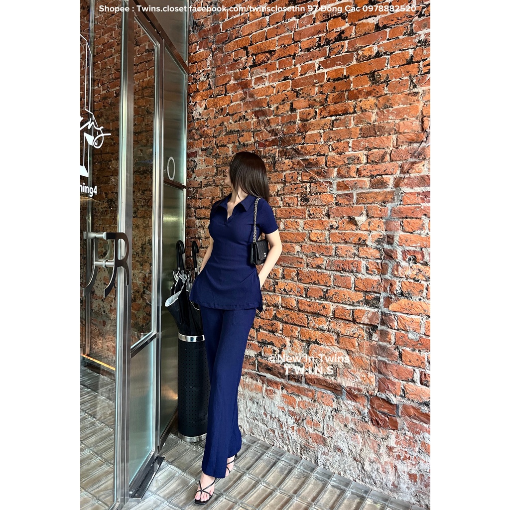 Set đồ nữ cotton tăm lượn sóng (Wavy cotton toothpick set) by Twins ẢNH THẬT