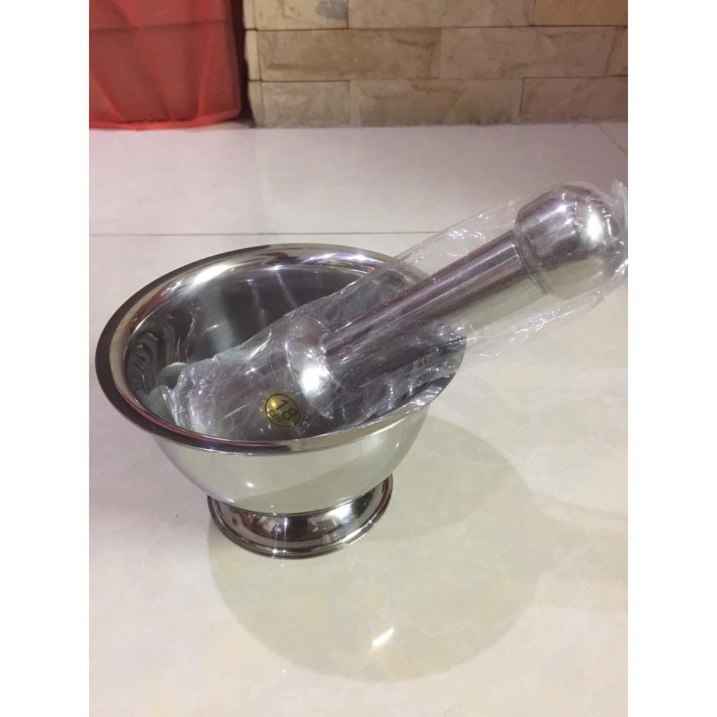 Bộ cối chày inox size lớn 14cm