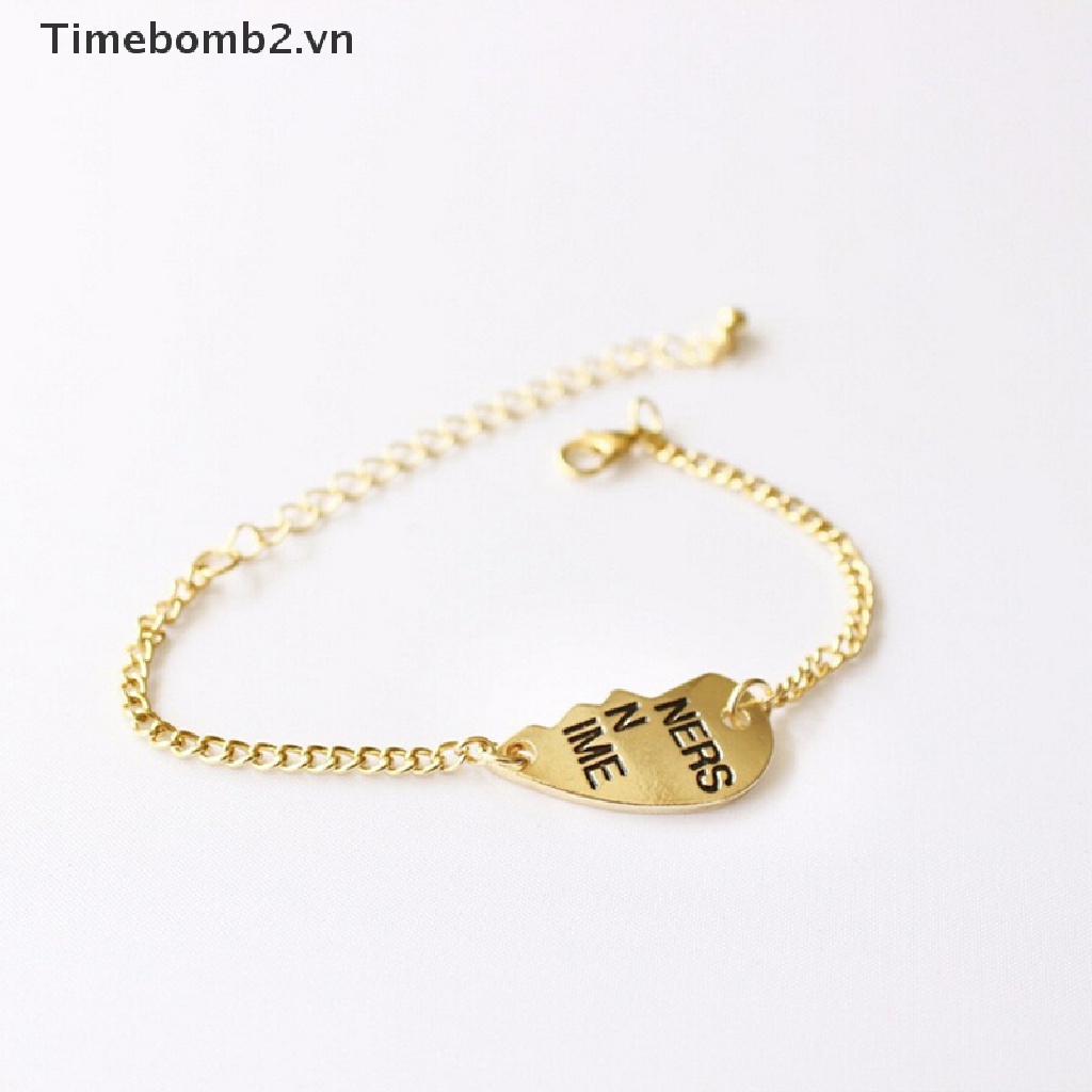 Bộ 2 Vòng Tay Mặt Trái Tim Chia Ngăn Dùng Làm Quà Tặng Tốt Nhất