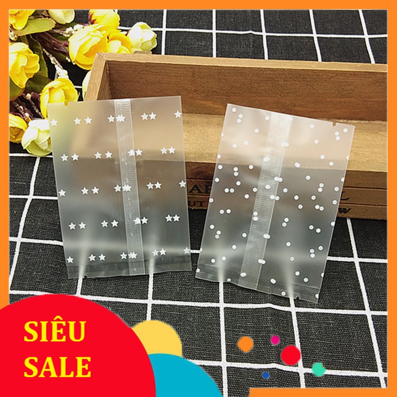 [ RẺ VÔ ĐỊCH ] set 100 túi ép mờ chấm bi 6 x 9cm