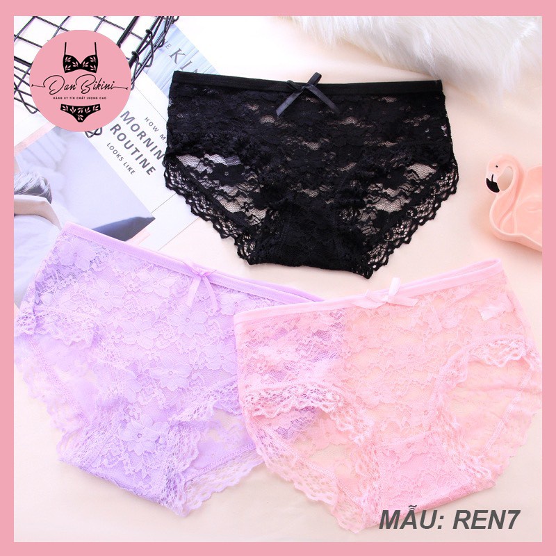 Quần Lót Ren Nữ Sexy Quyến Rũ thiết kế hoa phối tầng điệu đà mã 0172