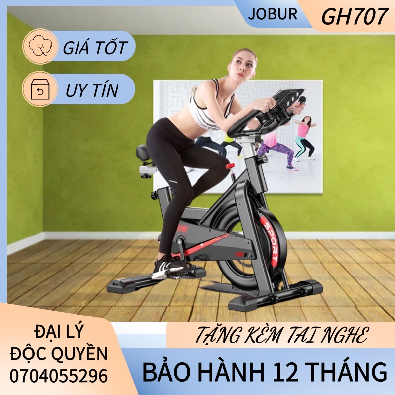 XE ĐẠP TẬP GYM TỔNG HƠP - ĐA NĂNG JOBUR SPINBIKE GH-707- TẶNG KÈM TAI NGHE