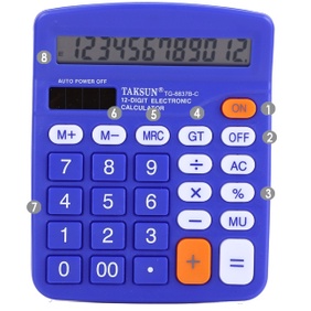 Máy tính to 12 số MT3 đáng yêu để bàn chạy pin năng lượng mặt trời cute dễ thương