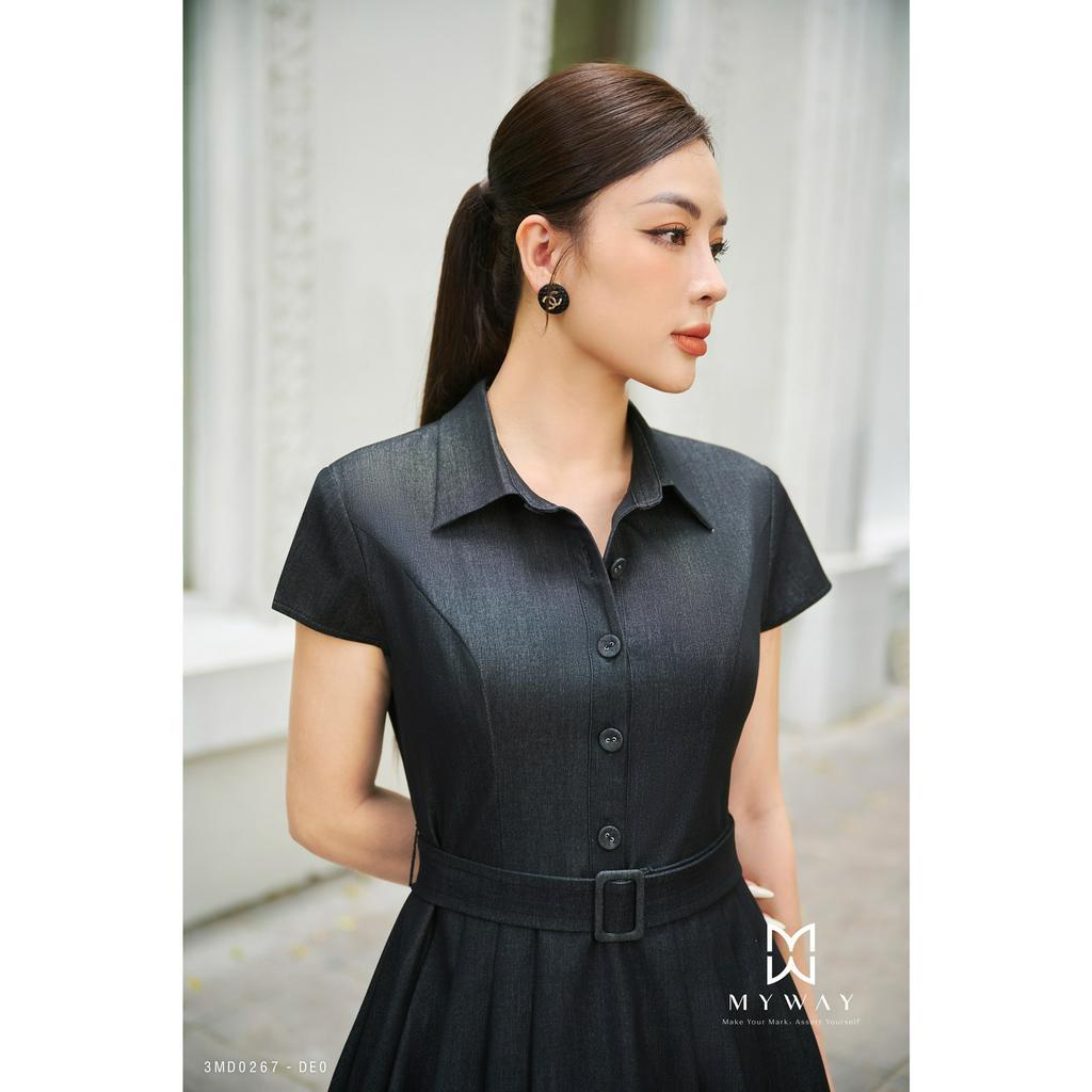 Đầm Sơ Mi Công Sở Nữ My Way Kèm Đai Cao Cấp 3MD0267