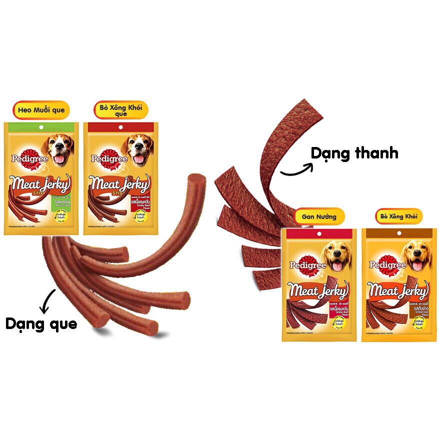Snack Treat Bánh Thưởng Cho Chó Wanpy Pedigree Meat Jerky - Orgo - Snackie - Sạch Răng Bổ Sung Dinh Dưỡng - CHỌN LOẠI