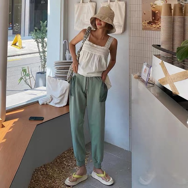 Áo hai dây thô viền ren dây bản to Ulzzang style  Hàng quảng Châu