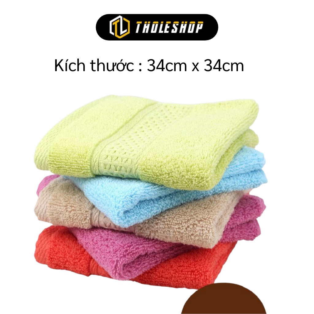 Khăn Mặt - Khăn Gội Dệt Bông Mền Kháng Khuẩn, Thấm Hút Tốt 34x34cm 8262