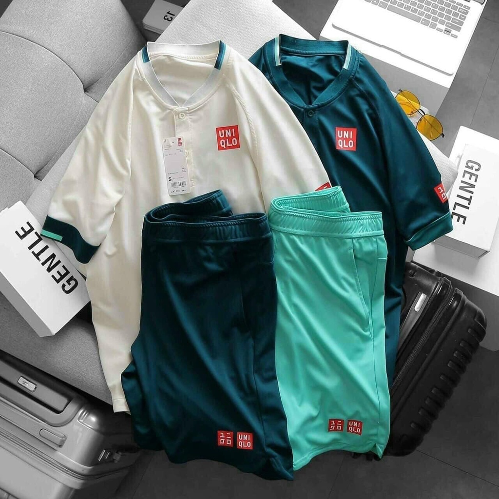 Bộ Thể Thao Nam UNIQLO/ Bộ Quần Áo Nam/ Bộ Hè Nam Tennis cao cấp không cổ, thoáng mát | BigBuy360 - bigbuy360.vn