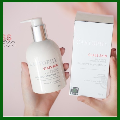 Kem dưỡng trắng da Caryophy glass skin❤️freeship❤️3 in 1 Glass skin in Shower Body Tone up Caryophy Làm Mờ Thâm Sạm