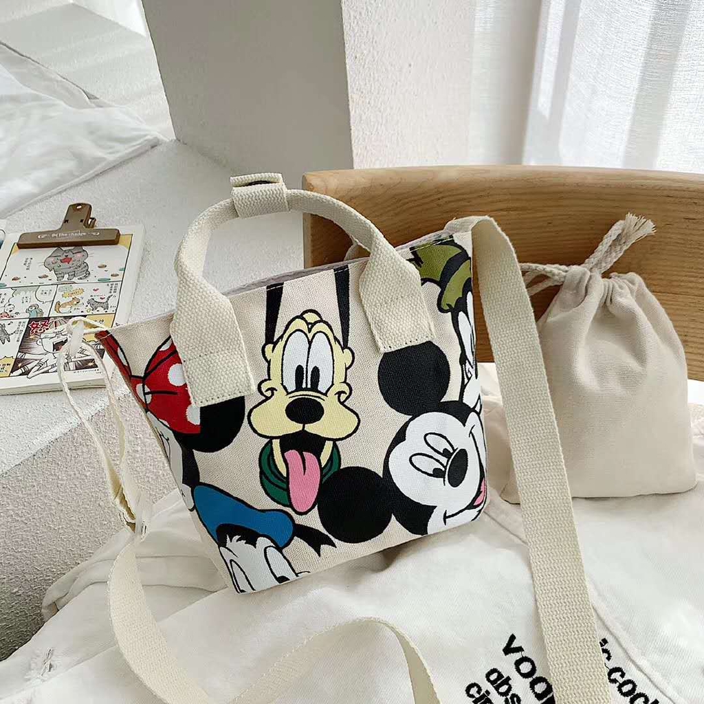 Túi đeo chéo họa tiết Mickey phong cách Hàn Quốc thời trang dành cho nữ