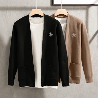 Áo khoác len cardigan dáng rộng phong cách Nhật Hàn retro cao cấp cho nam