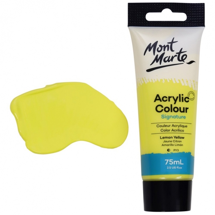 Màu Acrylic Mont Marte 75 ML MSCH7502 - Màu Lemon Yellow