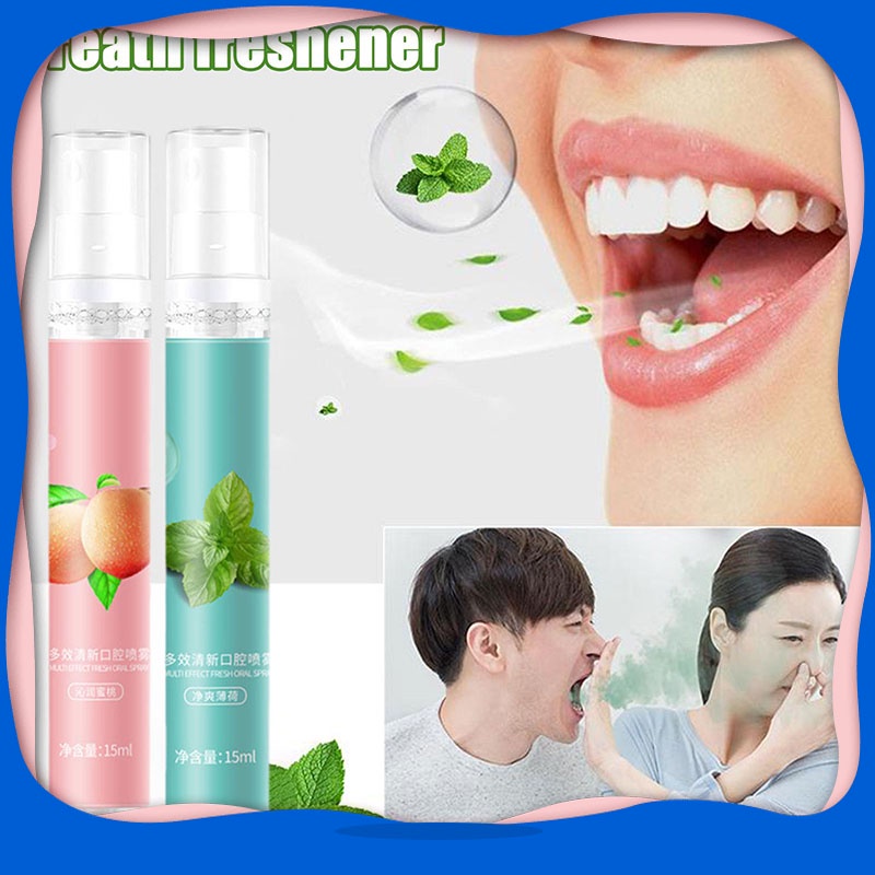 Bình Xịt Hương Trái Cây 15ml Tươi Mát Chai xịt thơm miệng 15dung tích giữ mùi lâu không chứa cồn