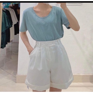 Quần short cạp cao 2 khuy